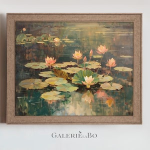 Vintage Floral Lily Painting | Vintage Prints on Canvas | Fine Art Framed Print