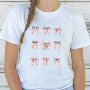 Cute Graphic Ribbon T Shirt Cute Tee  Coquette Shirt Coquette Clothing Bow Shirt Graphic Tees For Women Cute Aesthetic Shirt Gift For Her