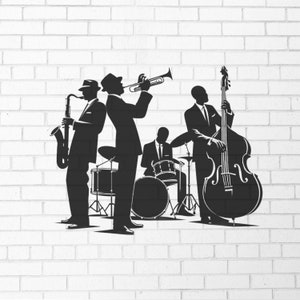 Jazz group Metal Wall Art, Jazz wall art, New Orleans Jazz Fest, Musician Gift, Jazz Band Wall Decor, Music Lover Gift, Jazz Group sign