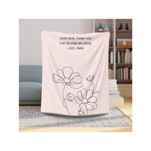Cobertor personalizado para a mãe, querida mãe, ideias de presente para o dia das mães, cobertor para o dia das mães, presente para a mãe e a filha