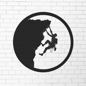 Rock Climber Metal Wall Art, Climbing Wall Decor, Gift for Climber, Adventurous/Adventure Sign - Mountain Hike