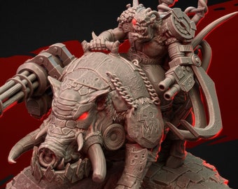 Ork Schlacht Wildschwein Wargaming Mini - Sammlerstück Statue oder 3D STL Datei - Premium Modelle und Drucke