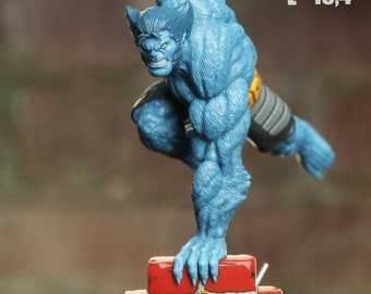 Estatua de figura de Beast X-Men Diorama- Estatua de arte coleccionable o archivo STL 3D - Modelos e impresiones premium