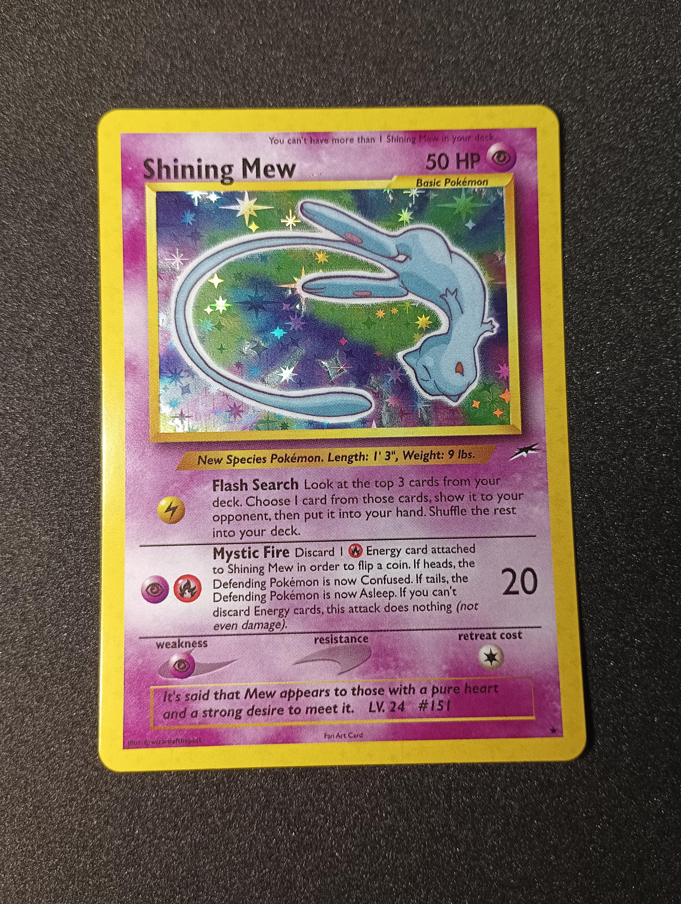 shiny mew pokemon card value All cards! : r/PokemonTCG clear acrylic holder that perfectly accentuates the stunning visual design and character artwork Shining Mew Old Back Pokmon