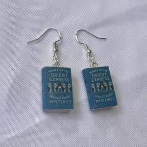 Classic Book Earrings,  Murder on the Orient Epress, Agatha Christie- Gift for book lovers