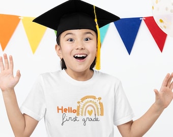 Shirt First Day of School - regenboog