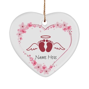 Miscarriage Gift Personalized Ornament for Loss of Baby Forget Me Not Rest in Peace Celebration of Life Bereavement Gift Angel Baby Loss