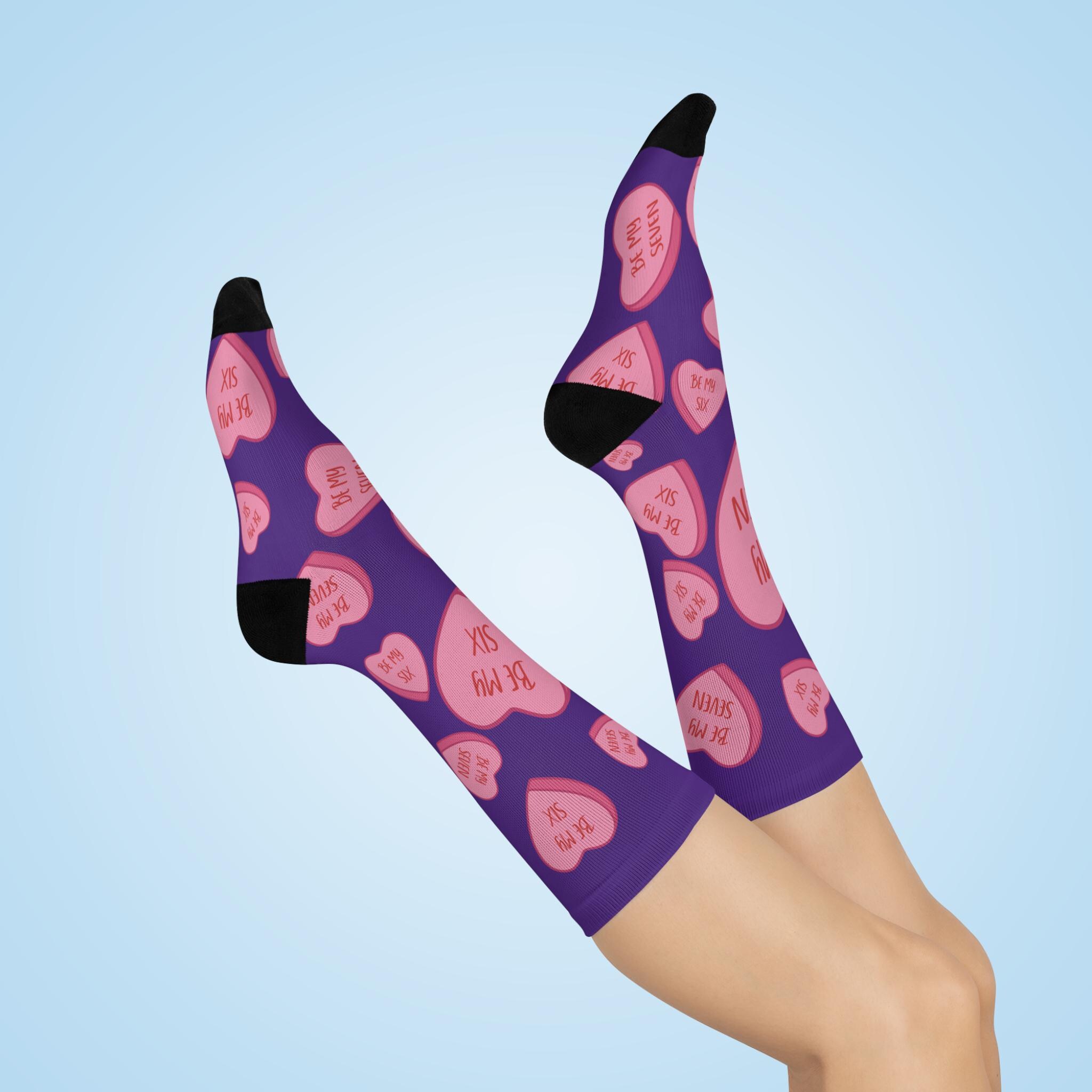 Funny Trending Sweetheart 67 Valentine Cushioned Crew Socks Gift