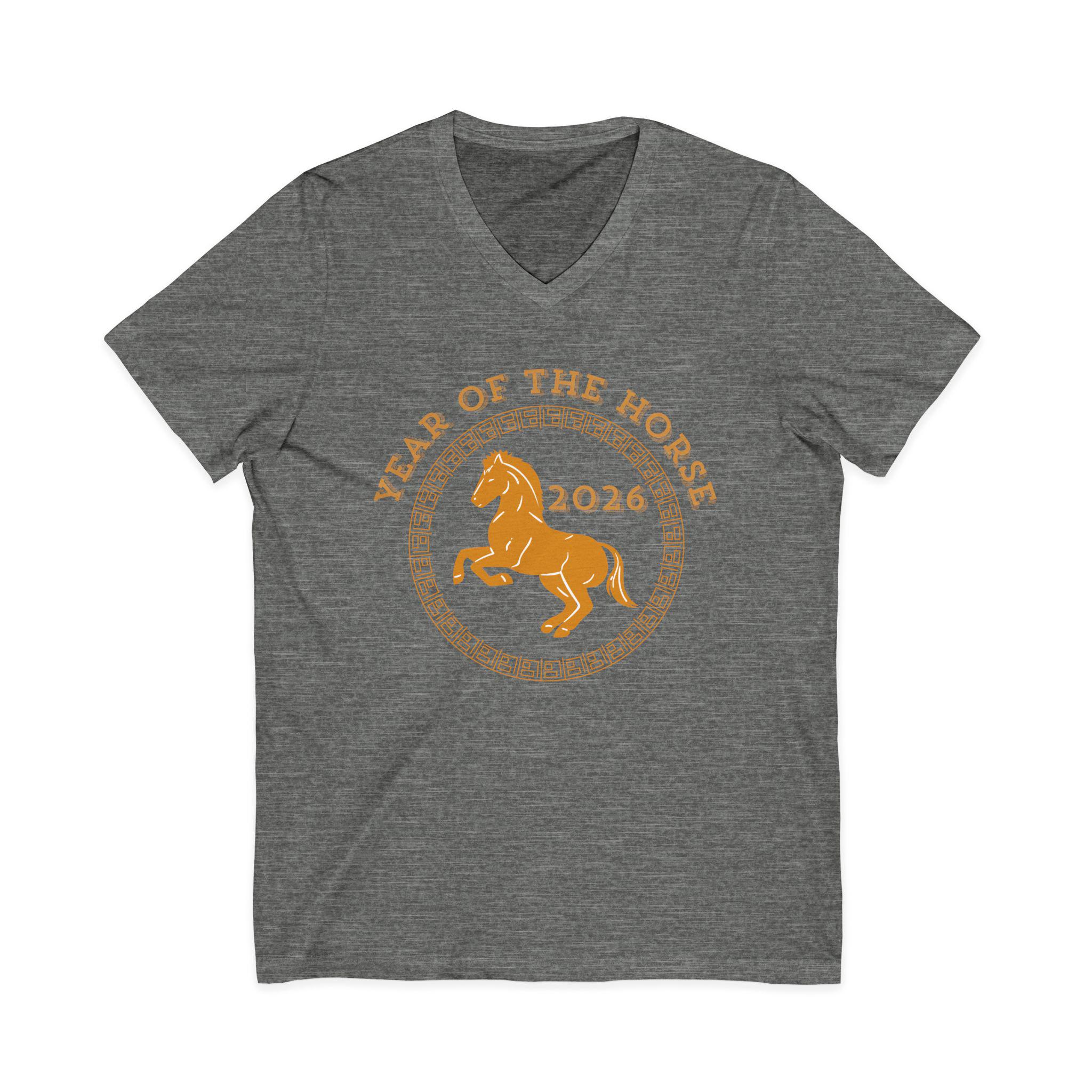 Year of the Horse 2026 Tee | Zodiac Horse V-neck T-shirt - Etsy