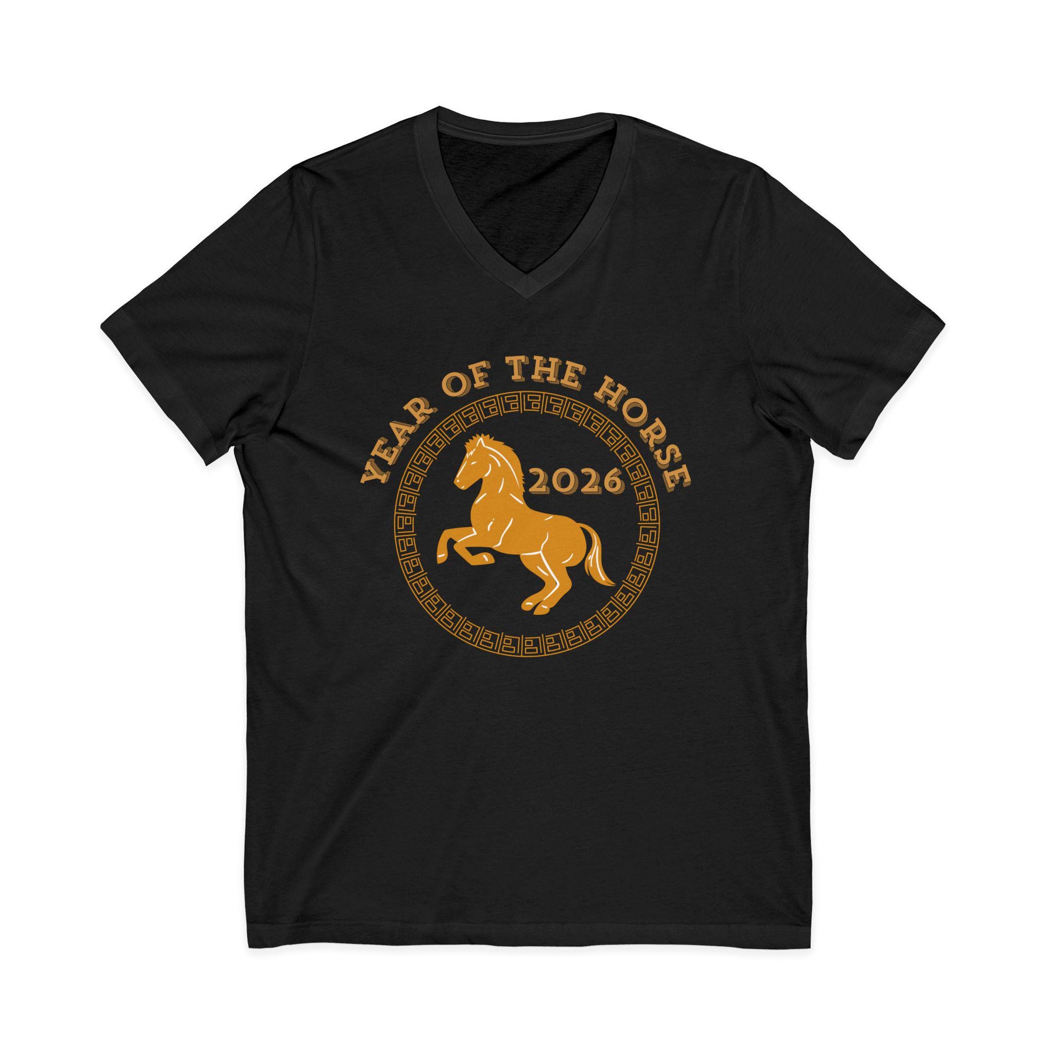 a*s様 ☆フラットヘッド☆ F-HLS001 HORSE HIDE SHIRT Year of the Horse 2026 Tee | Zodiac Horse V-neck T-shirt - Etsy