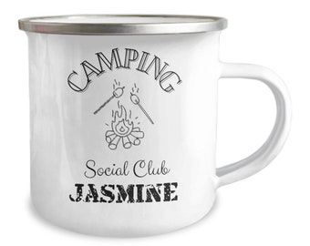 Personalisierter Camping Becher: Individueller Lagerfeuer Emaille Becher