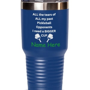Pickleball Geschenk Becher Lustiger Pickleball Personalisierter Pickleball Becher mit Deckel Dink Dinking Tränen Meines Gegners