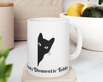 Whimsical Cat Ceramic Mug: Anti Trump Political Statement Gift
