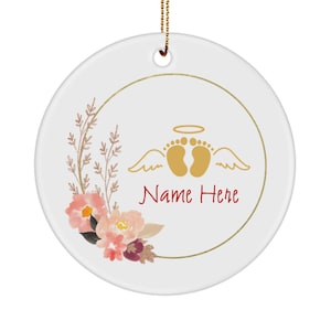 Miscarriage Gift Personalized Ornament for Loss of Baby Forget Me Not Rest in Peace Celebration of Life Bereavement Gift Angel Baby Infant