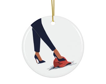 Feminist Ceramic Ornament - Kamala Harris, Women Empowerment Decoration, Girl Power Gift, Political Ornament, Social Justice Decor