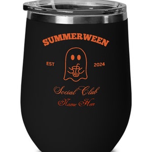 Personalized Summerween Wine Tumbler Summerween Social Club Summerween Gift Spooky Season Spooky Summer Summerween Season Halloween Lover