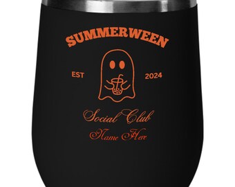 Personalized Summerween Wine Tumbler Summerween Social Club Summerween Gift Spooky Season Spooky Summer Summerween Season Halloween Lover