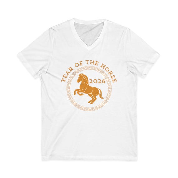 Year of the Horse 2026 Tee | Zodiac Horse V-neck T-shirt - Etsy