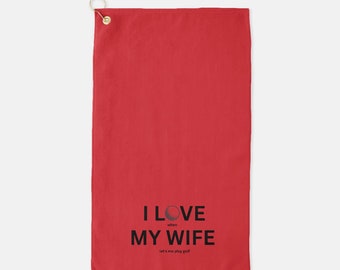 Golf Towel I Love when My Wife let&#39;s me play golf Golfer Towel Golf Accessories Custom Golf Towels Golfing Towel Golfer Gift Funny Golf Gift