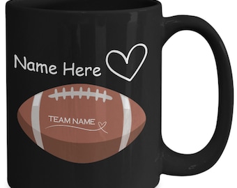 Regalo para amantes del fútbol, Taza de fútbol personalizada de temporada de fútbol, Regalo para fanáticos del fútbol, Taza de café de fútbol personalizada, Regalo de equipo de fútbol