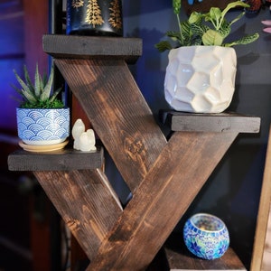 Rustic Branch Style Plant Stand Solid Wood Display