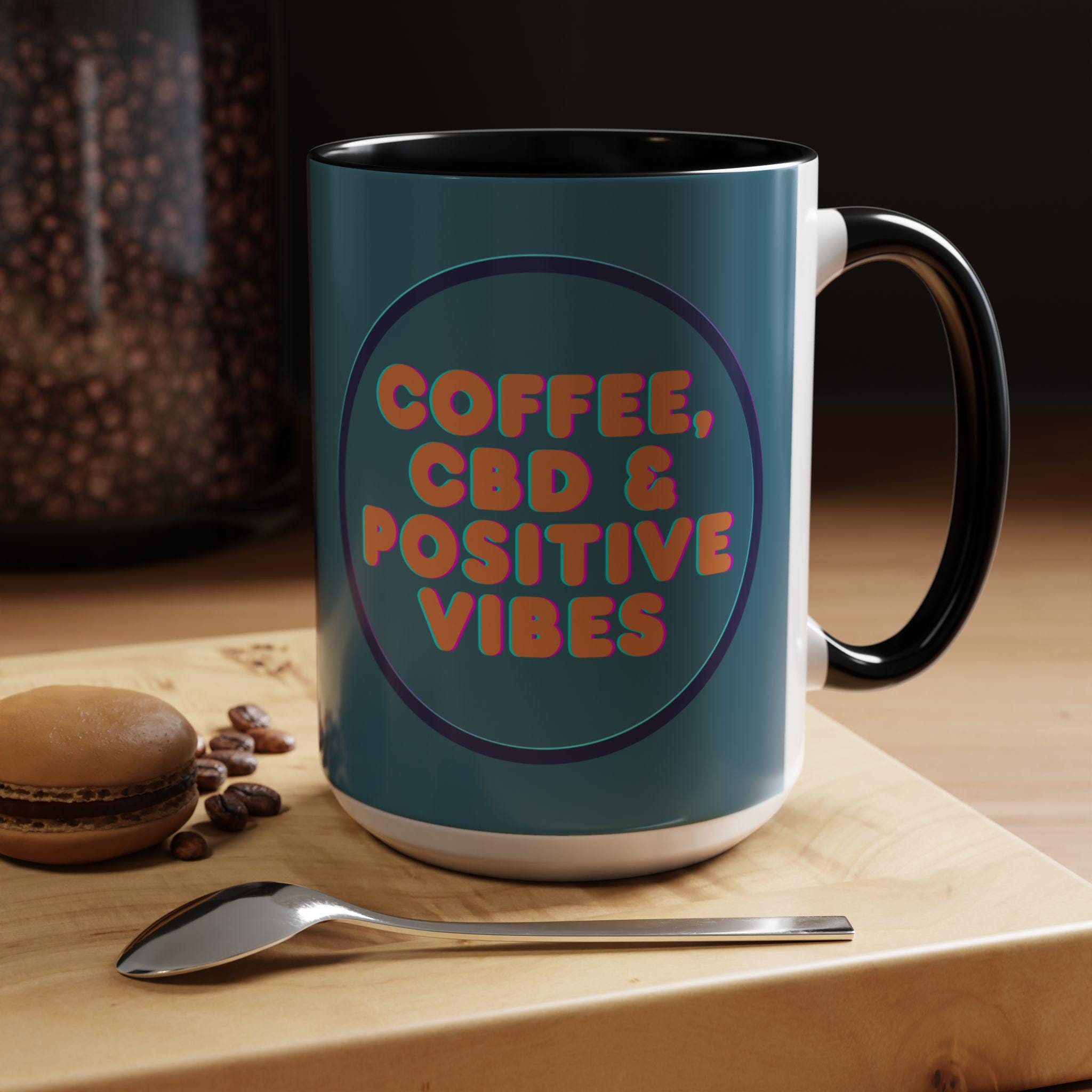 Mug CBD Cannabis 325ml Céramique Blanche - Design Feuille De Marijuana, Neuf Avec Boîte
