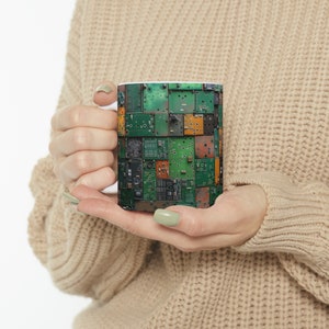 Computer Powered Mug, Circuit Board Mug, Nerd Mug, Science Mug, Tech Mug, Gift Idea, Programmer Mug, Gift For Her, Gift For Him,Gift For Dad