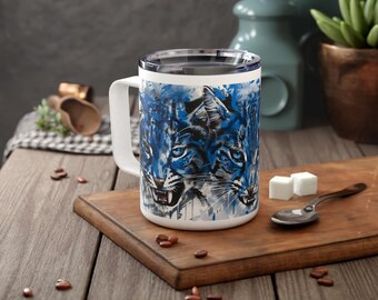 Taza de viaje aislada de los Wildcats, taza con tapa para fanáticos de los deportes de estudiantes universitarios, ideas de regalos para exalumnos universitarios, amor por Kentucky, espíritu de equipo de la ciudad natal