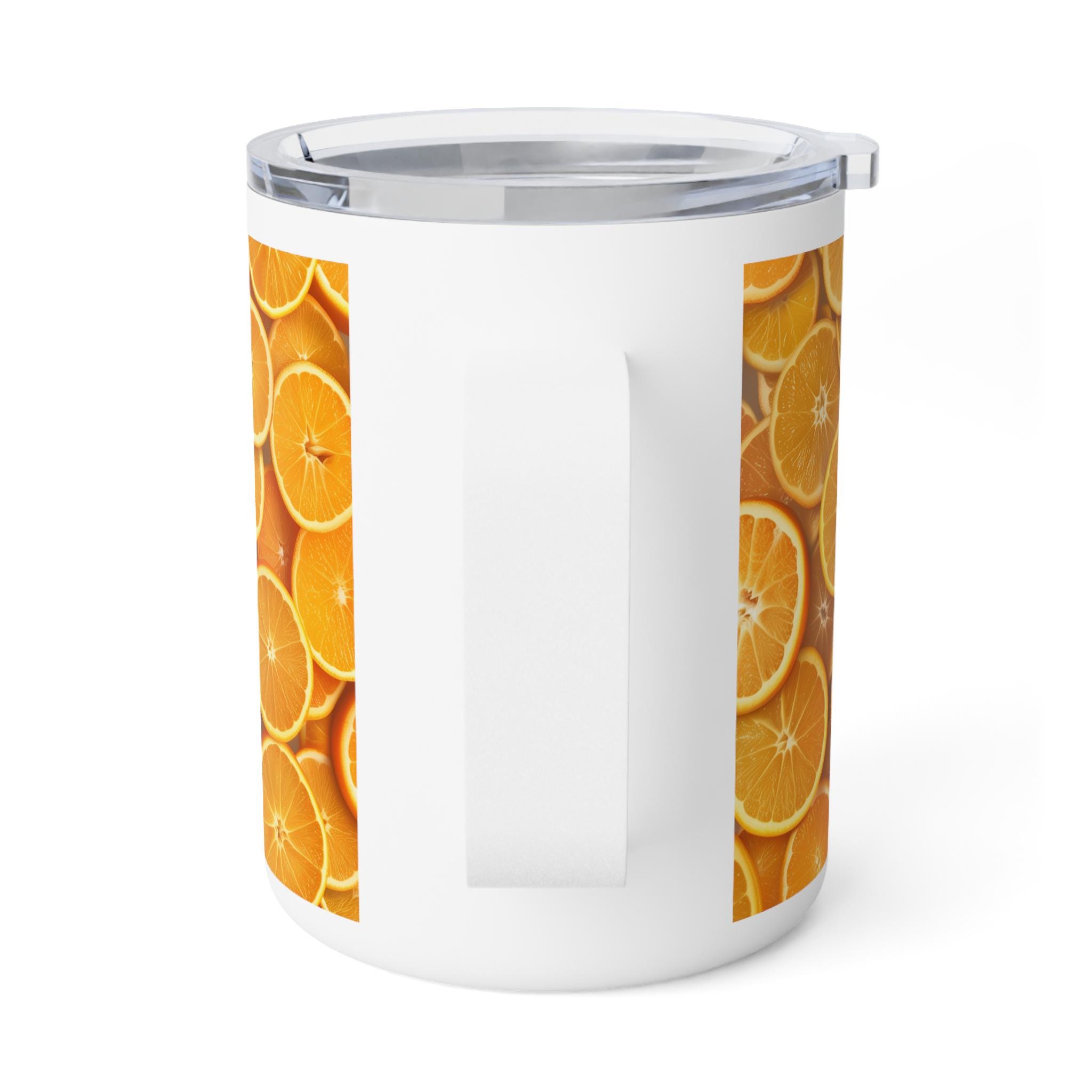 Orange Slices Tropical Fruit Insulated Travel Mug With A Lid