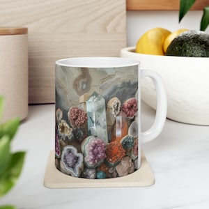 Geode Skyline Becher, Geode Becher, Geologen Becher, Smaragd Becher, Felsen Becher, Geschenkidee, hübscher Steine Becher, Geschenk für sie, Geschenk für ihn, Quarz, Achat