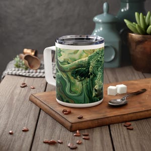 Taurus Astrological Artwork Insulated Travel Mug, Taurus Sign Cup, Astrology Zodiac Mug, Celestial Horoscope Symbols, Birth Month Gift