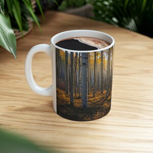 Colorado Aspen Trees Fall Mug, Scenic Mug, Trees Mug, Foliage Mug, Nature Mug, Colorado Mug, Fall, Gift Ideas, Gift For Him, Gift For Her