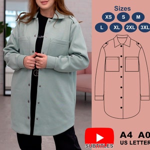 Long Shirt Jacket Sewing Pattern Pdf