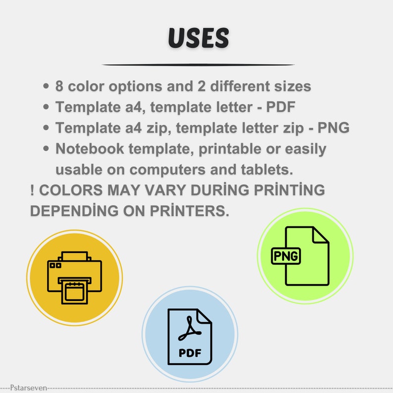 Printable Note Taking Template, Goodnotes Template, Student Notebook ...