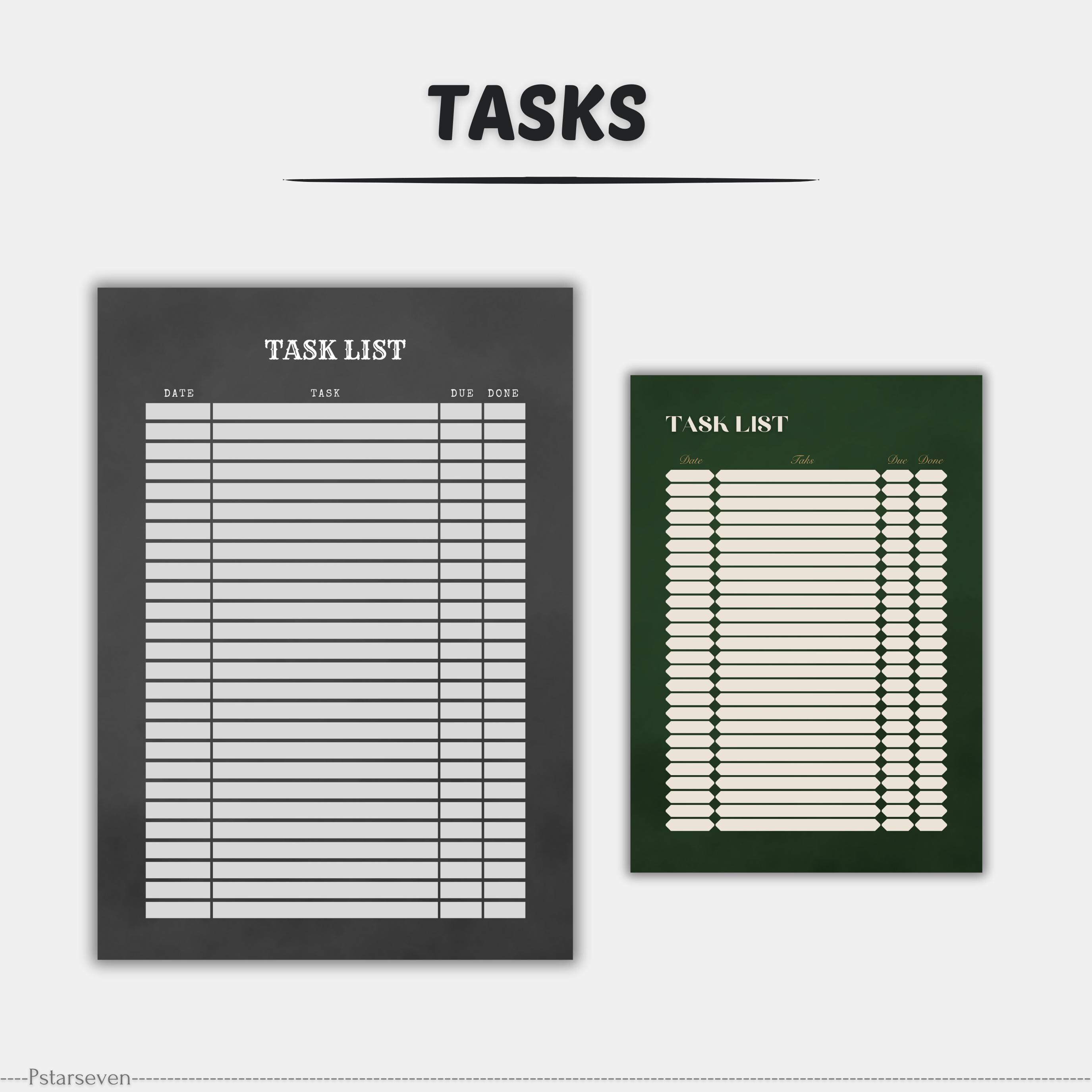 Minimalist Task Tracker Printable: CMYK & RGB Digital List (A4-A5) - Etsy