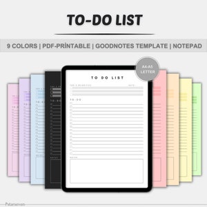 Digital To Do List Printable Template, Daily To Do List Planner, Goodnotes Template, Digital Download, Instant Download, PDF/A4-A5-LETTER