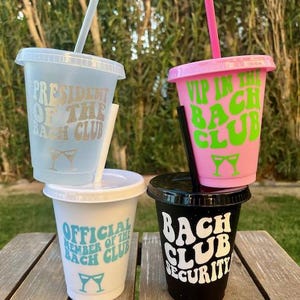 Bachelorette Party Cups, The Bach Club, Bach Club Party Favors, Bach Club Cups, Coastal Bachelorette Favors, Bridesmaid Gift