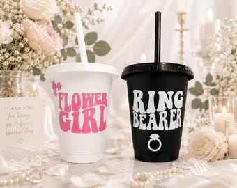 Flower Girl or Ring Bearer Cup, Wedding Party Favor, Gift