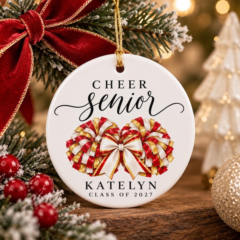 Personalized Senior Cheer Ornament, Cheerleader Senior Night Gift ...