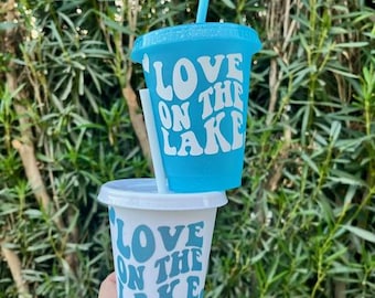 Love on the Lake Bachelorette Cups, Lake Tahoe Bach, Camp Bachelorette Party Favors, Camping Bachelorette, Camp Bach, Lake Life, Lake Wife