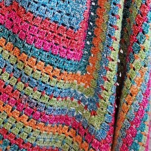 Patroon oma vierkant gehaakt deken | Eenvoudig mandala-ontwerp (pdf-patroon)