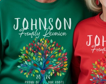 Personalized Family Reunion Sweatshirt, Heritage Tree, Custom Name & Year