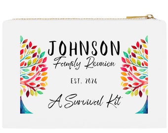 Custom Cosmetic Case Family Name Reunion Survival Kit and Makeup Bag Family Tree Gift Ancestry Party Favor Personalized Ancestor Heritage