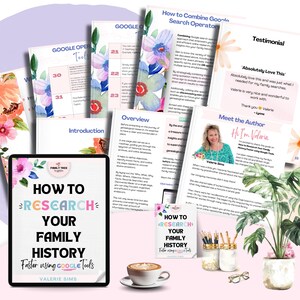 Family History Research Guide, Google Tools, Genealogy Tips (PDF Download)