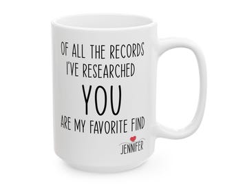Personalisierte Genealogie-Tasse: Romantisches Geschenk für Familienhistoriker