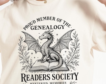 Genealogie Drachen T-Shirt: Gothic Leser Gesellschaft Komfort Farben Tee