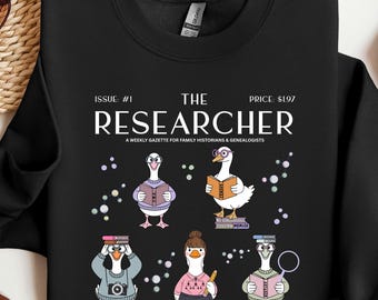 Forscher Gans Genealogie Sweatshirt, gemütliches Erbe Rundhalsausschnitt