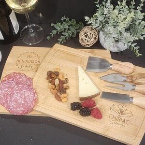 Engagement Gift, Personalized Cutting Board, Engraved Wedding Gift, Bamboo Charcuterie Board, Unique Valentines Day Gift, Housewarming Gift
