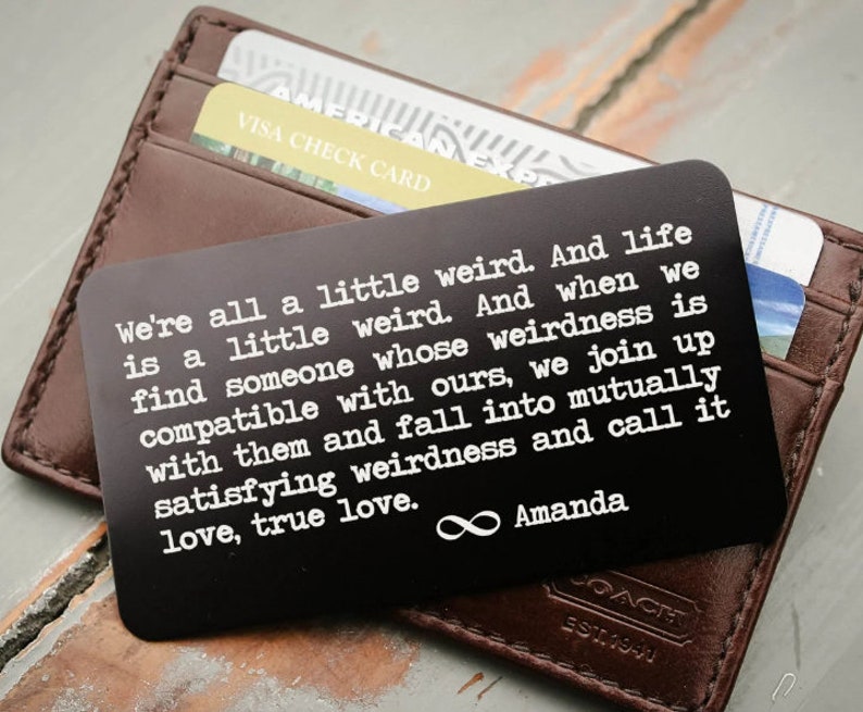 Personalized Wallet Card, Custom Wallet Card, Wallet Card Insert ...