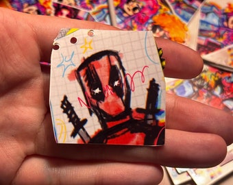 DEADPOOL pegatinas tontas del estado de ánimo del cuaderno